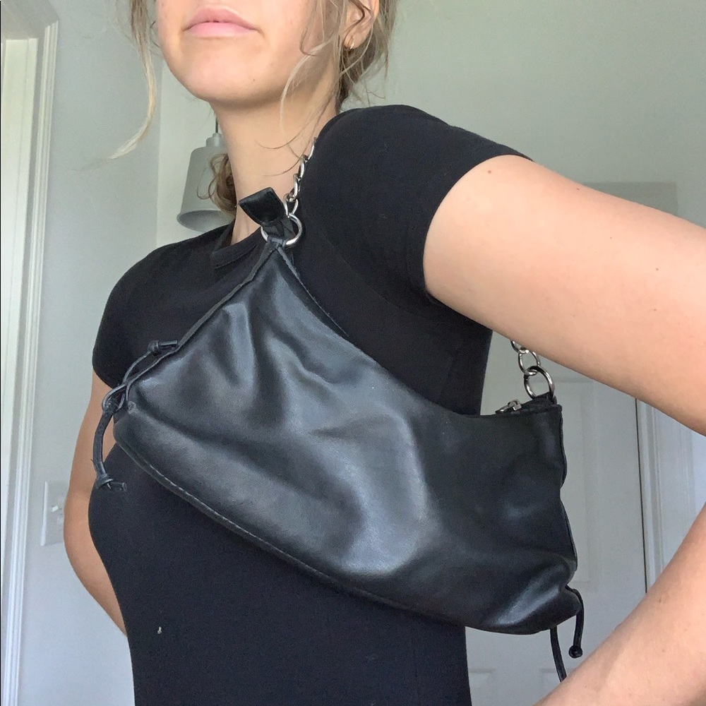 Chain Link Faux Leather Purse